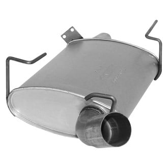 AP Exhaust® - Challenge Series Aluminized Steel Oval Exhaust Muffler with Inlet Neck and Spout