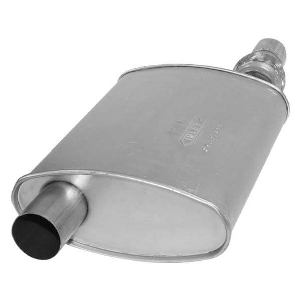 AP Exhaust® - Challenge Series Aluminized Steel Front Oval Exhaust Muffler with Inlet/Outlet Neck