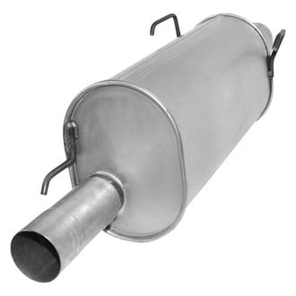 AP Exhaust® 2518 - Challenge Series Aluminized Steel Oval Exhaust Muffler with Inlet/Outlet Neck