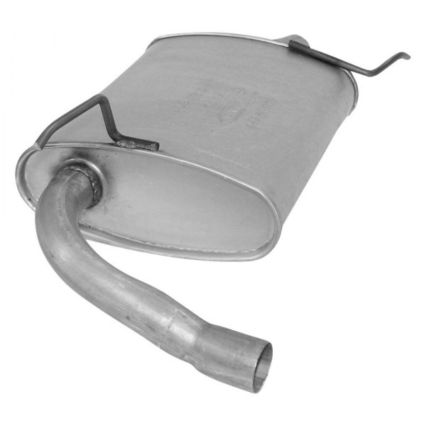 AP Exhaust® - Challenge Series Aluminized Steel Passenger Side Oval Exhaust Muffler with Inlet Neck and Spout
