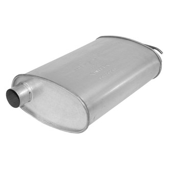 AP Exhaust® - Challenge Series Aluminized Steel Oval Exhaust Muffler with Inlet Neck and Spout