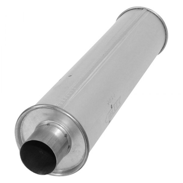 AP Exhaust® - Challenge Series Aluminized Steel Front Round Exhaust Muffler with Inlet/Outlet Neck