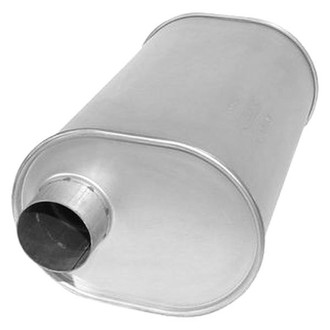 AP Exhaust® - Challenge Series Aluminized Steel Oval Exhaust Muffler with Inlet/Outlet Neck