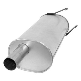 AP Exhaust® - Challenge Series Aluminized Steel Oval Exhaust Muffler with Inlet/Outlet Neck