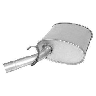 AP Exhaust® - Challenge Series Driver Side Aluminized Steel Oval Exhaust Muffler with Inlet Neck and Spout
