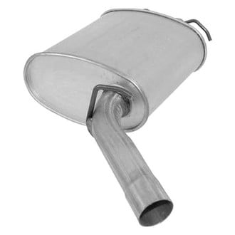 AP Exhaust® - Challenge Series Aluminized Steel Oval Exhaust Muffler with Inlet/Outlet Neck
