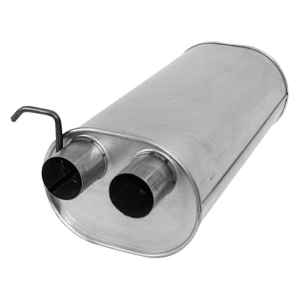 AP Exhaust® - Challenge Series Aluminized Steel Oval Exhaust Muffler with Inlet/Outlet Neck
