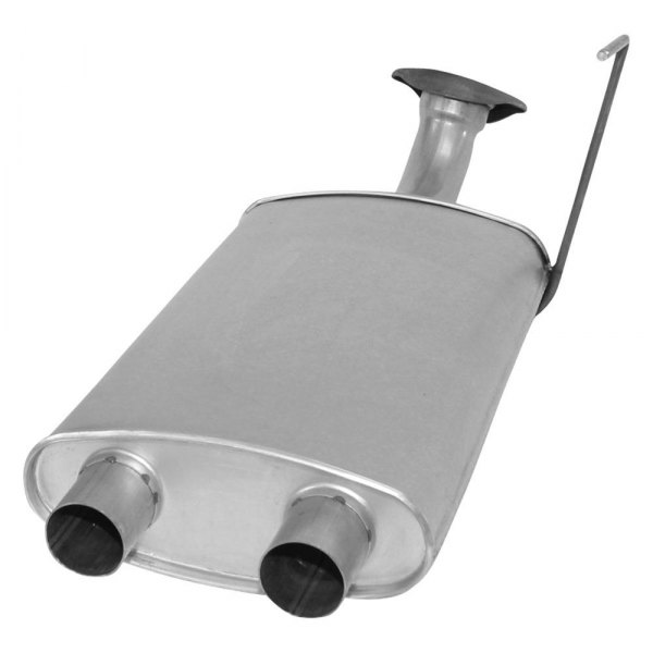 AP Exhaust® - Challenge Series Aluminized Steel Oval Exhaust Muffler with Flange and Inlet Neck