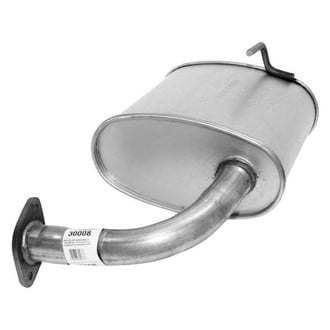 AP Exhaust® - Driver Side Aluminized Steel Exhaust Muffler and Pipe Assembly