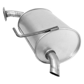 AP Exhaust® - Enforcer Series Aluminized Steel Oval Glass Pack Exhaust Muffler with Inlet and Outlet Neck