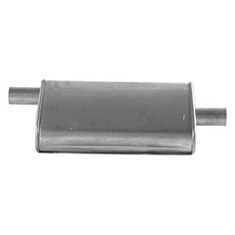 AP Exhaust® - Enforcer Series Aluminized Steel Round Glass Pack Exhaust Muffler with Inlet and Outlet Neck