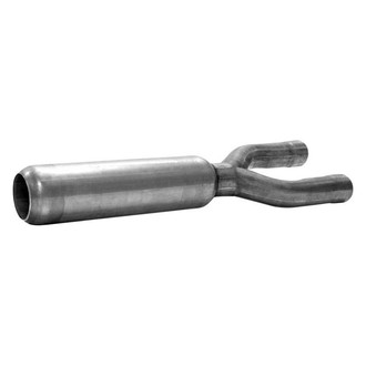 AP Exhaust® - Enforcer Series Aluminized Steel Round Glass Pack Exhaust Muffler with Inlet and Outlet Neck