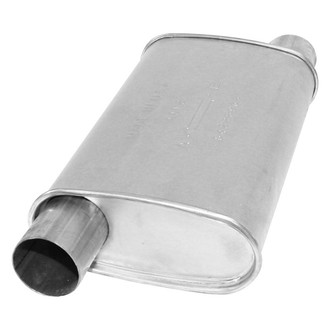 AP Exhaust® - Xlerator Performance Aluminized Steel Oval Exhaust Muffler with Inlet/Outlet Neck