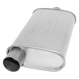 AP Exhaust® - Xlerator Performance Aluminized Steel Oval Exhaust Muffler with Inlet/Outlet Neck