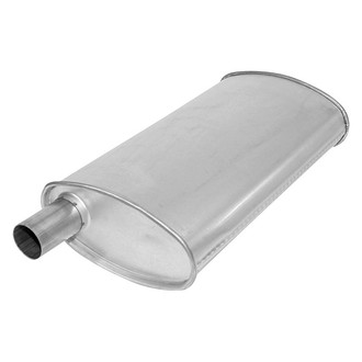 AP Exhaust® - MSL Maximum Aluminized Steel Oval Direct-Fit Exhaust Muffler with Inlet/Outlet Neck