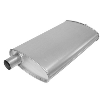 AP Exhaust® - MSL Maximum Aluminized Steel Oval Direct-Fit Exhaust Muffler with Inlet/Outlet Neck