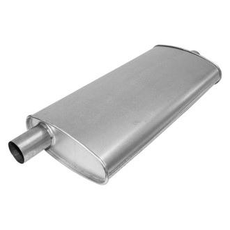 AP Exhaust® - MSL Maximum Aluminized Steel Oval Direct-Fit Exhaust Muffler with Inlet/Outlet Neck