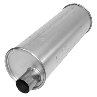 AP Exhaust® - MSL Maximum Aluminized Steel Round Direct-Fit Exhaust Muffler with Inlet/Outlet Neck