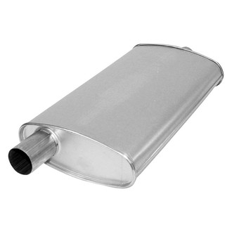 AP Exhaust® - MSL Maximum Aluminized Steel Oval Direct-Fit Exhaust Muffler with Inlet/Outlet Neck