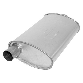 AP Exhaust® - MSL Maximum Aluminized Steel Oval Direct-Fit Exhaust Muffler with Inlet/Outlet Neck