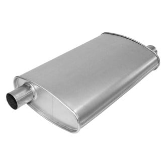 AP Exhaust® - MSL Maximum Aluminized Steel Oval Direct-Fit Exhaust Muffler with Inlet/Outlet Neck
