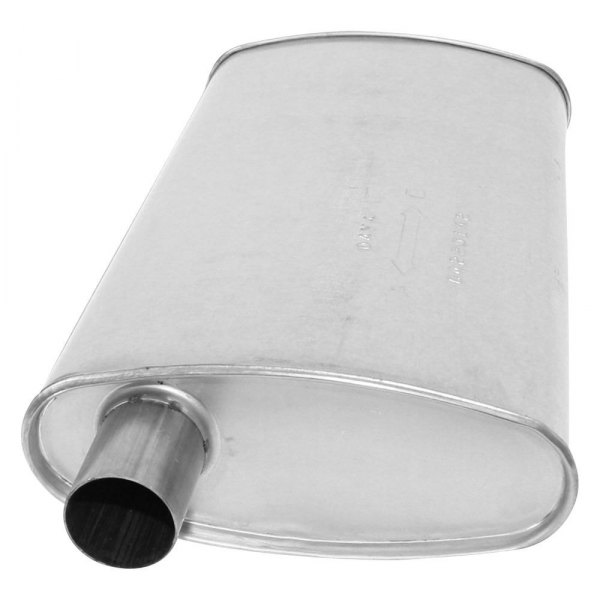 AP Exhaust® - MSL Maximum Aluminized Steel Rear Oval Direct-Fit Exhaust Muffler with Inlet/Outlet Neck