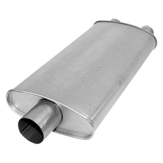 AP Exhaust® - MSL Maximum Aluminized Steel Oval Direct-Fit Exhaust Muffler with Inlet/Outlet Neck