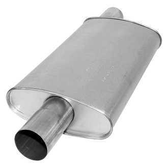 AP Exhaust® - MSL Maximum Aluminized Steel Oval Direct-Fit Exhaust Muffler with Inlet/Outlet Neck