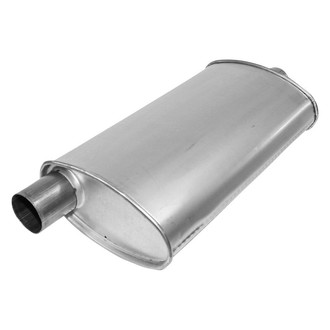 AP Exhaust® - MSL Maximum Aluminized Steel Oval Direct-Fit Exhaust Muffler with Inlet/Outlet Neck