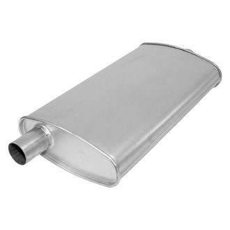 AP Exhaust® - MSL Maximum Aluminized Steel Oval Direct-Fit Exhaust Muffler with Inlet/Outlet Neck