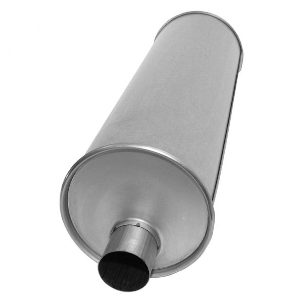 AP Exhaust® - MSL Maximum Aluminized Steel Round Direct-Fit Exhaust Muffler with Inlet/Outlet Neck