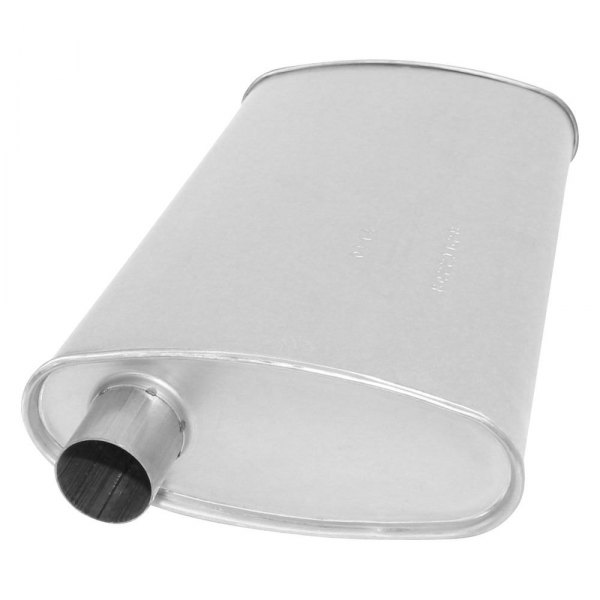 AP Exhaust® - MSL Maximum Aluminized Steel Oval Direct-Fit Exhaust Muffler with Inlet/Outlet Neck