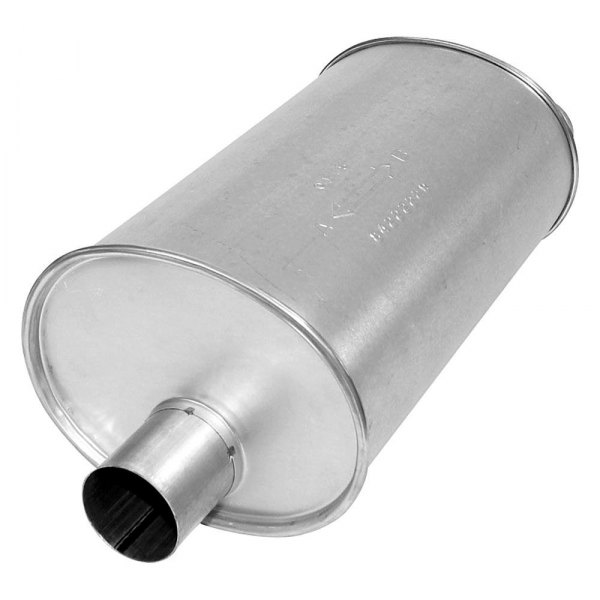 AP Exhaust® - MSL Maximum Aluminized Steel Oval Direct-Fit Exhaust Muffler with Inlet/Outlet Neck