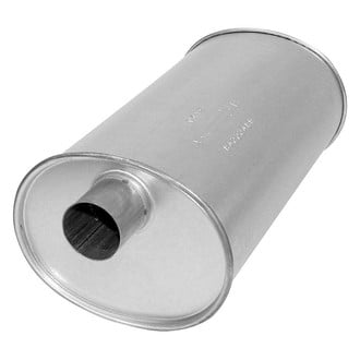 AP Exhaust® - MSL Maximum Aluminized Steel Oval Direct Fit Exhaust Muffler with Inlet / Outlet Neck