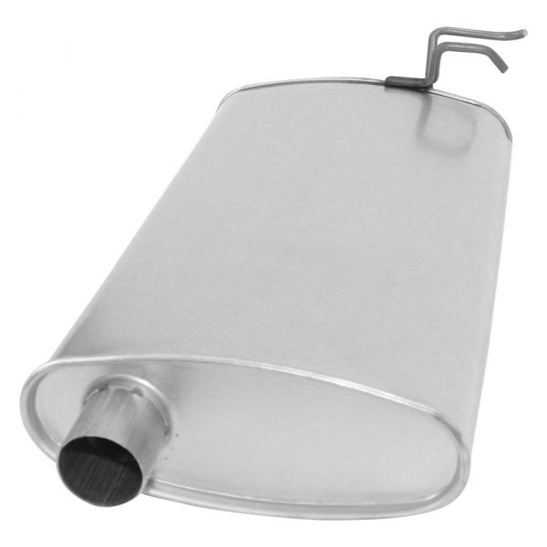 AP Exhaust® - MSL Maximum Aluminized Steel Driver Side Oval Direct-Fit Exhaust Muffler with Inlet/Outlet Neck