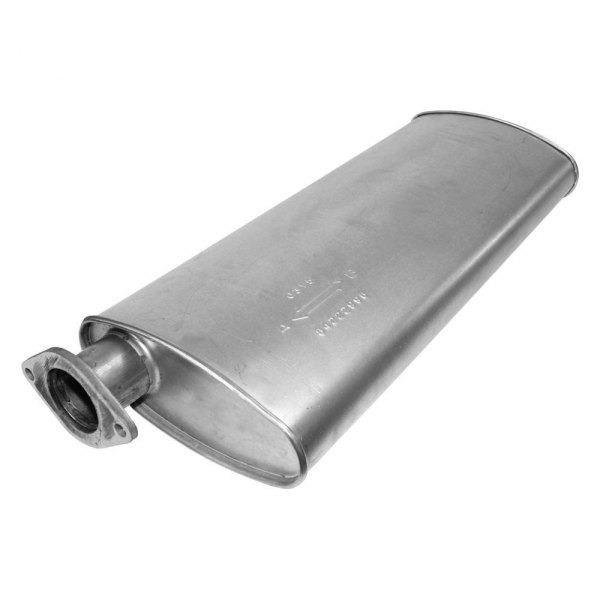AP Exhaust® - MSL Maximum Aluminized Steel Oval Direct-Fit Exhaust Muffler with Flange and Outlet Neck