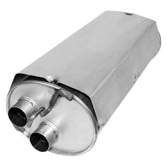 AP Exhaust® - MSL Maximum Aluminized Steel Oval Direct-Fit Exhaust Muffler with Inlet/Outlet Neck