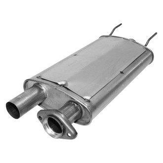 AP Exhaust® - MSL Maximum Aluminized Steel Oval Direct Fit Exhaust Muffler with Flare Flange and Outlet Neck