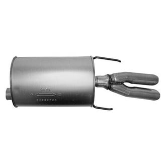 AP Exhaust® - MSL Maximum Rear Oval Direct Fit Exhaust Muffler with Inlet Neck and Spout
