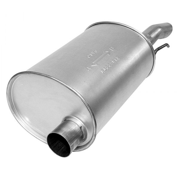 AP Exhaust® - MSL Maximum Aluminized Steel Rear Oval Direct-Fit Exhaust Muffler with Inlet Neck and Spout