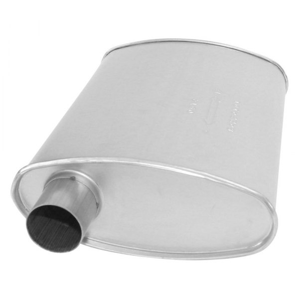 AP Exhaust® - MSL Maximum Aluminized Steel Rear Oval Direct-Fit Exhaust Muffler with Inlet/Outlet Neck