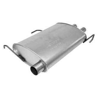 AP Exhaust® - MSL Maximum Aluminized Steel Oval Direct Fit Exhaust Muffler with Inlet Neck and Spout