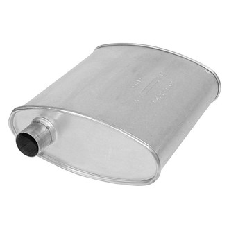AP Exhaust® - MSL Maximum Aluminized Steel Rear Oval Direct-Fit Exhaust Muffler with Inlet/Outlet Neck