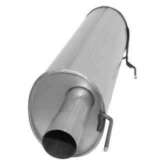 AP Exhaust® - MSL Maximum Aluminized Steel Oval Direct-Fit Exhaust Muffler with Inlet/Outlet Neck
