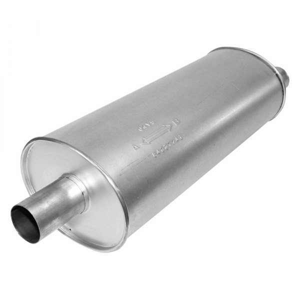 AP Exhaust® - MSL Maximum Aluminized Steel Oval Direct-Fit Exhaust Muffler with Inlet/Outlet Neck