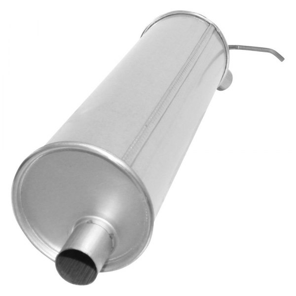 AP Exhaust® - MSL Maximum Aluminized Steel Round Direct-Fit Exhaust Muffler with Inlet Neck and Spout