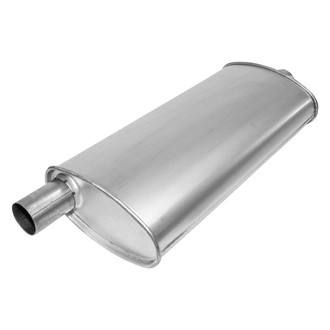 AP Exhaust® - MSL Maximum Aluminized Steel Oval Direct-Fit Exhaust Muffler with Inlet/Outlet Neck
