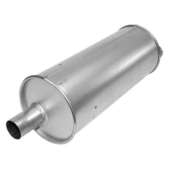 AP Exhaust® - MSL Maximum Aluminized Steel Round Direct-Fit Exhaust Muffler with Inlet/Outlet Neck