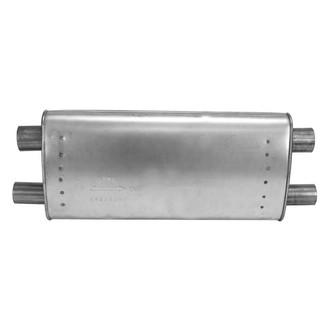 AP Exhaust® - MSL Maximum Aluminized Steel Oval Direct-Fit Exhaust Muffler with Inlet/Outlet Neck