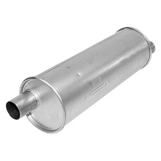 AP Exhaust® - MSL Maximum Aluminized Steel Round Direct-Fit Exhaust Muffler with Inlet/Outlet Neck